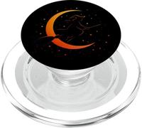 Bruja Halloween Escoba Luna Creciente Estrellas PopSockets PopGrip para MagSafe