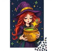 Bruja Linda Puzzle de 1000 Piezas Papel para Adultos Noche Mgica Juego de Puzzle 1000 Piezas Decoracin Hogar Regalo Relax 52x38cm/1000pcs