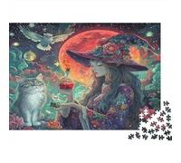 Bruja Mágica Puzzle de 1000 Piezas Juego de Puzzle 1000 Piezas Escena Nocturna Fantástica para Adultos Cartón Relajación Concentración Decoración Hogareña Regalo Familia 52x38cm/1000pcs