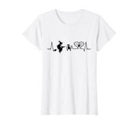 Bruja Oculta gótica mística Halloween Latido del corazón Brujas Camiseta gráfica económica, Mujer, Blanco, M
