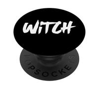 Bruja Palabra Wiccan Religión Lanzador de conjuros PopSockets PopGrip Adhesivo