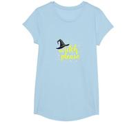 Bruja, por Favor: Humor mágico de Halloween para lanzadores de hechizos Camiseta, Niñas, Azul Bebé, Pequeña