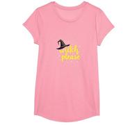 Bruja, por Favor: Humor mágico de Halloween para lanzadores de hechizos Camiseta, Niñas, Rosado, Pequeña