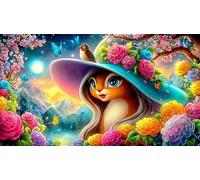 Bruja Puzzle 1000 Piezas Papel Reciclado Juegos educativos Juego desafiante para Adultos y niños de 12 años y más 38x52cm/1000pcs