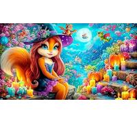 Bruja Puzzle 1000 Piezas Papel Reciclado Juegos educativos Juego desafiante para Adultos y niños de 12 años y más 38x52cm/1000pcs