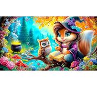 Bruja Puzzle para Adultos 1000 Piezas Juego de Puzzle Regalo Divertido & Actividad en casa para Adultos y niños de 12 años y más 38x26cm/1000pcs