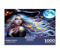 Bruja Rompecabezas 1000 Piezas para Adultos Y Niños Infantil Impossible cochetón 3D Juego Familiar Idea De Regalo para Ella O É 38x26cm/1000pcs