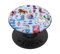 Bruja Vaquera estética Boho Rodeo Cristales Mujer Africana PopSockets PopGrip Adhesivo