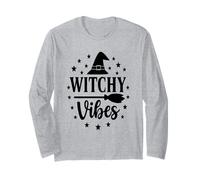 Bruja Vibes para Halloween, Linda y Espeluznante Maestra mágica Manga Larga