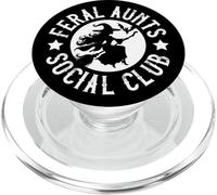 Bruja Volando En Un Escoba Tías Salvajes Club Social PopSockets PopGrip para MagSafe