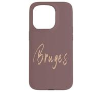 Brujas Bélgica Diseño Elegante Vintage Carcasa para iPhone 15 Pro