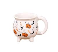 Brujas Brew Caldera Gres Halloween Mago Jarra Mágica Cerámica Adorno Decorativo Calabaza Fantasma Té de La Tarde De