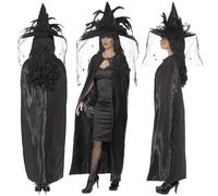 Brujas Capa Halloween Mujer Satén Reversible Capas Adultos Satén Vampira