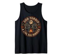 Brujas Dios Prohíba Una Chica Tiene Pasatiempos Luna Campfire Camiseta sin Mangas