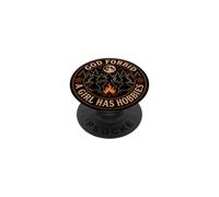 Brujas Dios Prohíba Una Chica Tiene Pasatiempos Luna Campfire PopSockets PopGrip Adhesivo