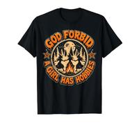 Brujas Divertidas, Dios no quiera Que una niña Tenga Pasatiempos, Halloween gótico Camiseta gráfica económica, Hombre, Negro, M