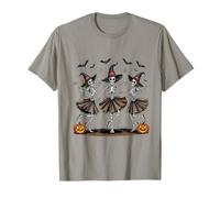 Brujas Esqueleto Bailando Divertido Halloween Espeluznante Camiseta