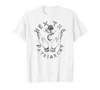 Brujas Feministas góticas Ocultas Hex The Patriarchy Camiseta gráfica económica, Hombre, Blanco, S