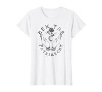 Brujas Feministas góticas Ocultas Hex The Patriarchy Camiseta gráfica económica, Mujer, Blanco, S