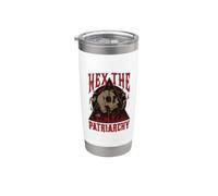 Brujas feministas góticas ocultas "Hex The Patriarchy" Vaso térmico de acero inoxidable de doble pared