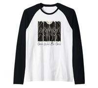 Brujas iluminadas por la luna bailan en el bosque Camiseta Manga Raglan