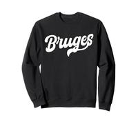 Brujas Retro Cursiva Script Amor Belgium City Pride Sudadera
