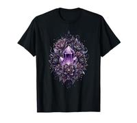 Brujería mística Floral de Loto de Cristal de Amatista Camiseta