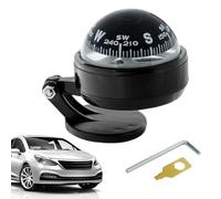 Brújula Autoadhesiva Coche - Herramienta de Navegación de 8 x 6,1 5,3 cm para salpicadero, Bola con Dirección Universal, ABS compacto con lectura clara y estructura antivibración | Accesorios para