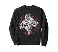 Brújula Celta clásica Fenrir - Lobo nórdico Vikingo Vegvisir Sudadera