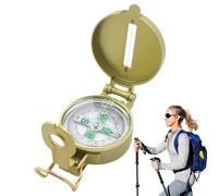 Brújula de bolsillo, brújula impermeable, Metal Field Compass para lectura de mapas, herramienta de supervivencia al aire libre portátil para niños, todas las edades, amigos, familiares