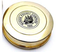 Brújula de Bolsillo de latón con Poema de Robert Frost - Brújula Tipo Reloj