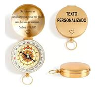 Brújula de Bolsillo grabada Personalizada, Impermeable con luz Nocturna para Senderismo, Camping y Supervivencia. Regalo Ideal para Hombres, papá y Día del Padre. (Estilo 1)