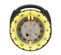 Brújula de buceo de 50 m, resistente al agua, luminosa, soporte de sujeción para tubos, magnético, navegación precisa, material ABS resistente, ideal para buceo y deportes acuáticos (amarillo)