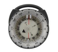 Brújula de buceo subacuática, magnética impermeable con pantalla luminosa, profundidad de 50 m, abrazadera de tubo para buceo, construcción de ABS duradera, soporte de tubo de respiración seguro