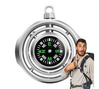 Brújula de camping - Brújula de orientación, para relajarse, puntero compacto de 360 grados con cuerda de falso, herramienta de posicionamiento para kayak, , montañismo, camping