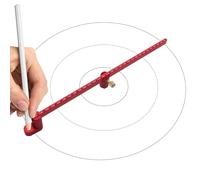 Brújula de carpintería, regla de círculo gritando de aleación de aluminio de 300 mm, medidor de dibujo de círculo ajustable