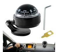 Brújula de coche - brújula de tablero de instrumentos, brújula de tablero digital, bola de brújula adhesiva para coche | Herramienta direccional con escala clara para caravanas, SUV, barcos,