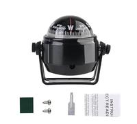 Brújula de coche de 1/2/5 piezas para tablero de instrumentos para barco, barco, navegación, adornos giratorios para barco, camión, caravana (negro, 5 piezas)