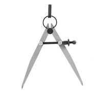 Brújula de cuero para arañazos de 100 mm, divisor de cuero para herramientas de costura, ideal para fabricación de cuero y marcado mecánico, acero al carbono, plata