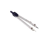 Brújula de dibujo de metal para aplicaciones de dibujo y geometría matemática. Incluye dos recambios de plomo para dibujo técnico, arte y material de papelería para la escuela y