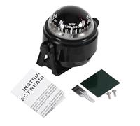 Brújula De Montaje con Soporte para Barco, Camión Y Caravana, Negro, Multifuncional, Compacta Y Precisa - Resistente Al Agua Y Al Óxido, Ideal para Vehículos Marinos (Negro)