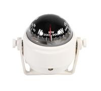 Brújula de Montaje con Soporte Voyager con Pantalla de Lectura Precisa para Barcos Marinos y Vehículos Marinos, Resistente Al Agua y a la Corrosión, Sensible Al Campo Magnético de 4 (White)