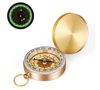 Brújula de navegación para Caminar, brújula de orientación de Concha de Metal, brújula de navegación con Bolsillo para niños, brújula de cardán, brújula Impermeable Luminosa Militar brújula de Marcha