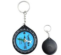 Brújula de oración musulmana - Buscador de Qibla portátil | Llavero de dirección de Alá, equipo de viaje islámico, herramienta de navegación religiosa, regalo espiritual para acampar, montañismo, send