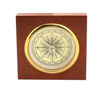 Brújula de Poema de latón Envejecido con Funda de Cuero, brújula de latón de Aluminio Vintage para Cuero de decoración del hogar