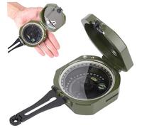 Brújula de Supervivencia, brújula para automóvil, Lente geológica Profesional de Supervivencia a Prueba de Golpes de Alta precisión con Espejo para Senderismo, Acampar al Aire Libre