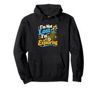Brújula Divertida para Acampar con Texto en inglés I'm Not Lost I'm Exploring Sudadera con Capucha