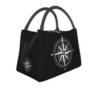 Brújula náutica vintage Cajas de comida portátiles Mujeres Capitán Ancla Barco Refrigerador térmico Comida Bolsa de comida aislante Contenedor de oficina