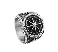Brújula navegación Ancla Marinero Titanio Acero Hombres Anillos Punk Hip Hop para Hombre Novio Motorista joyería Creatividad Regalo