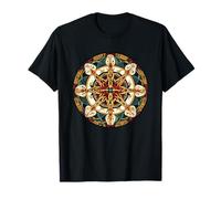 Brújula nórdica Mandala Nudo Celta cráneo Motivo Camiseta